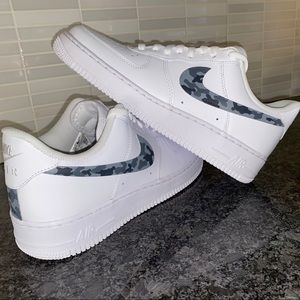 Grey camouflage custom Nike Air Force 1 (size 9.5)